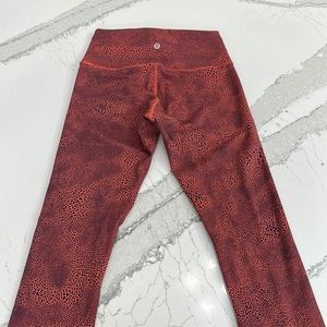 Lululemon Align Leggings|  Orange & Navy Print| Size 6